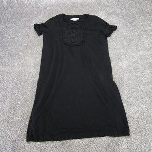 See By Chole Dress Womens 4 Us Black Midi Soft Cotton Shift